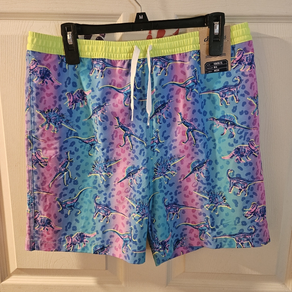 Chubbies Boys' Swim Trunks: THE DINO DELIGHTS: NEW WITH TAGS: SIZE XL (18/20)